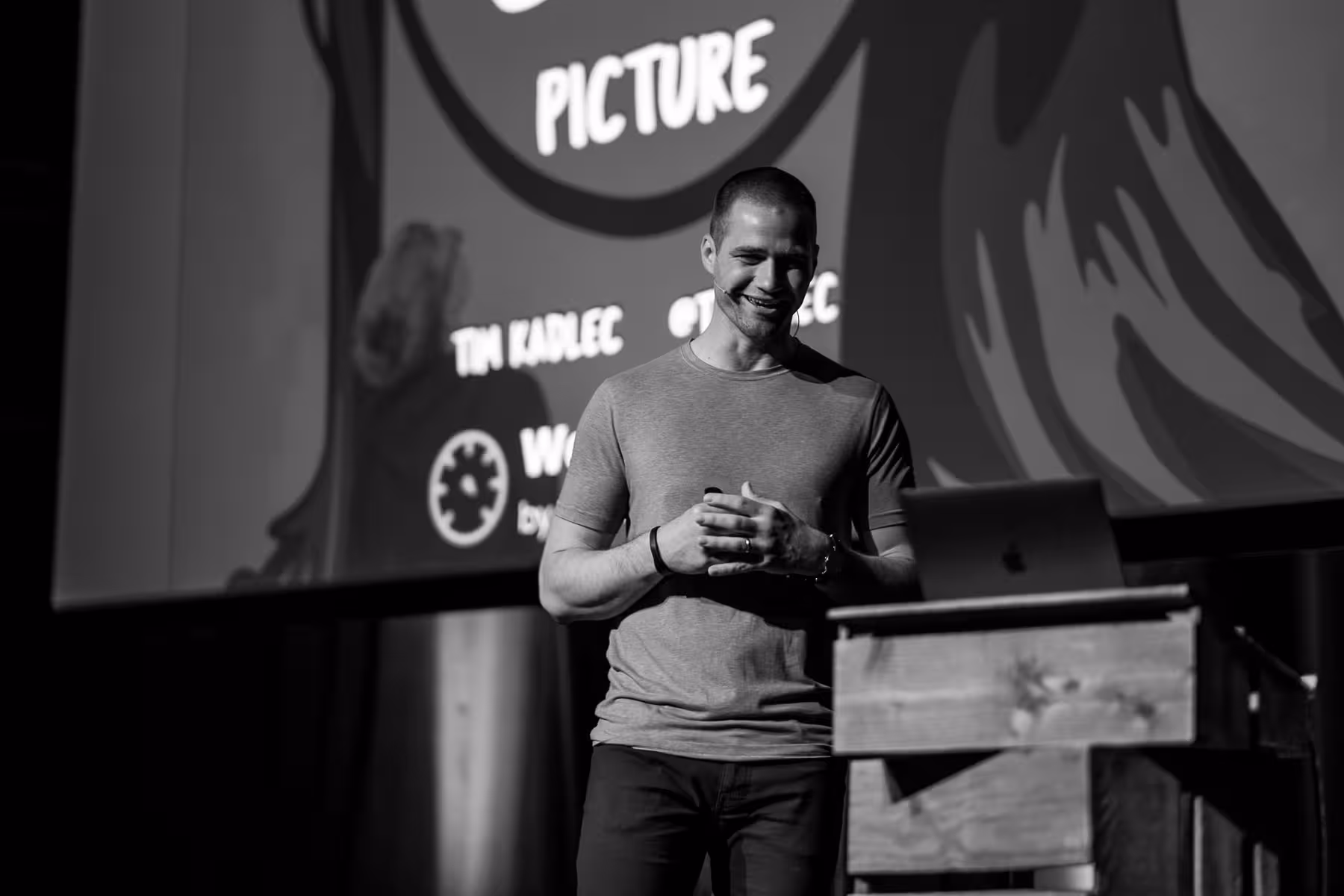 Photo of Tim Kadlec taken at beyond tellerrand in Düsseldorf 2022 by Florian Ziegler