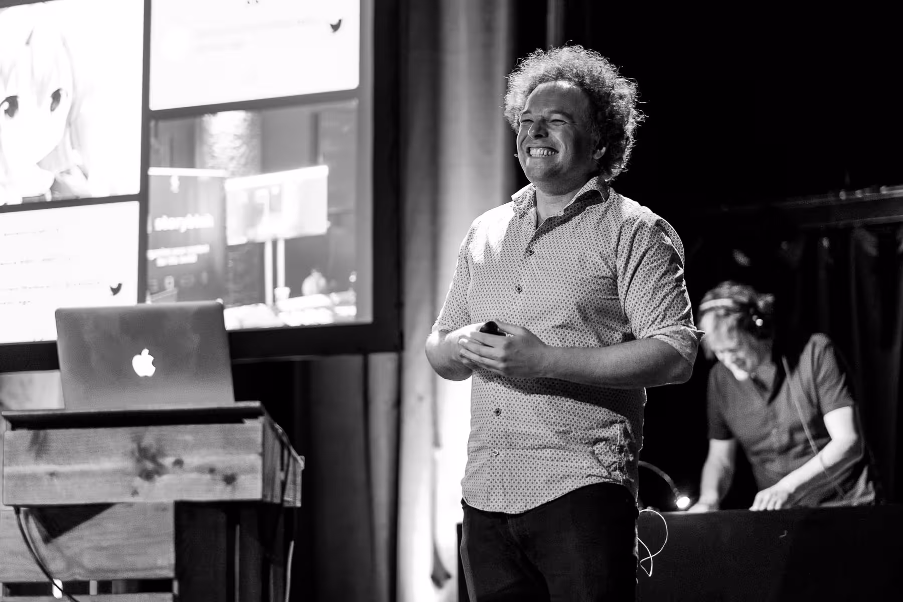 Photo of Jude Pullen taken at beyond tellerrand in Düsseldorf 2022 by Florian Ziegler