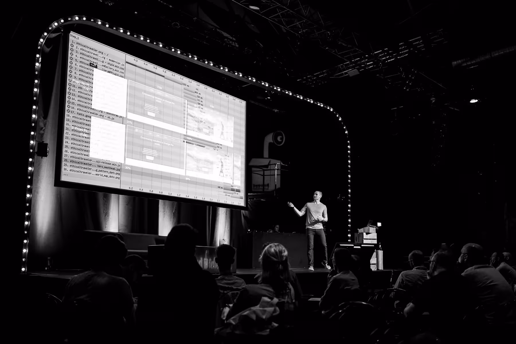 Photo of Tim Kadlec taken at beyond tellerrand in Düsseldorf 2022 by Florian Ziegler