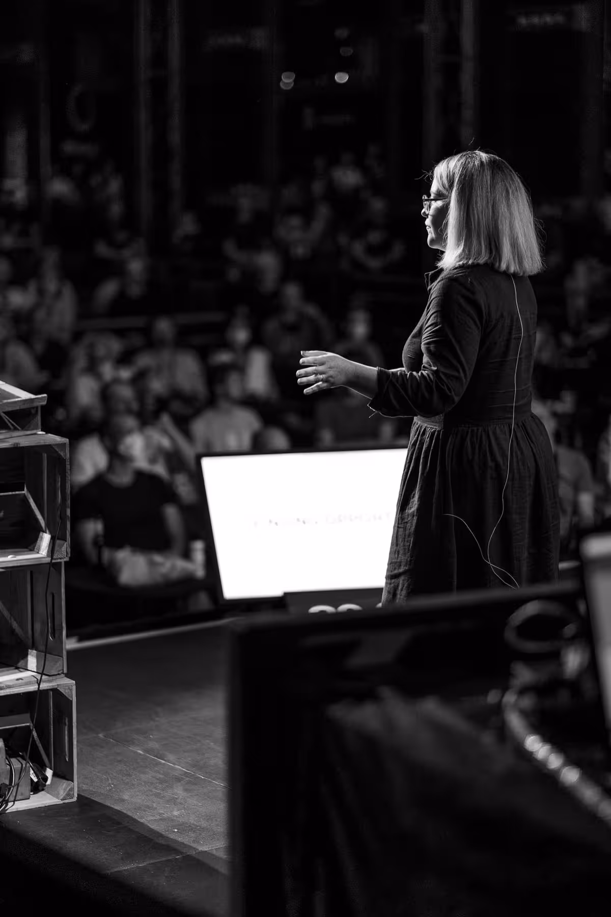 Photo of Geri Coady taken at beyond tellerrand in Düsseldorf 2022 by Florian Ziegler