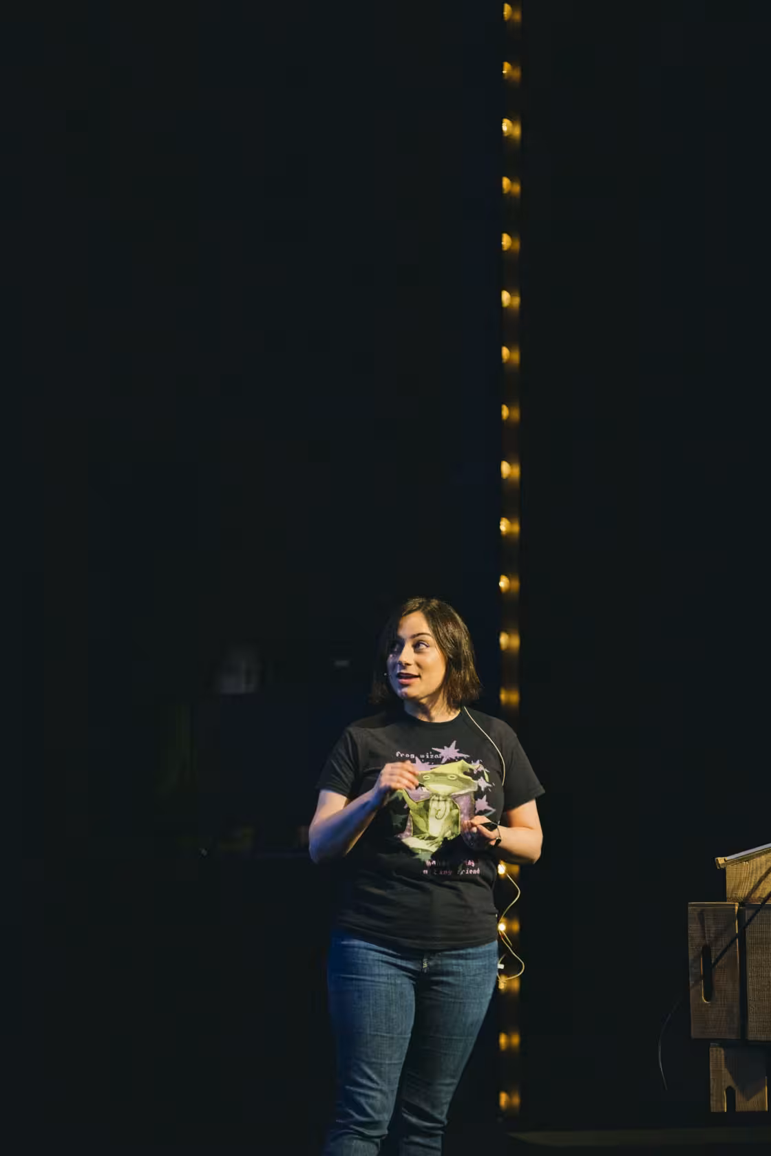 Photo of Sophie Koonin taken at beyond tellerrand in Berlin 2023 by Celine Al-Mosawi