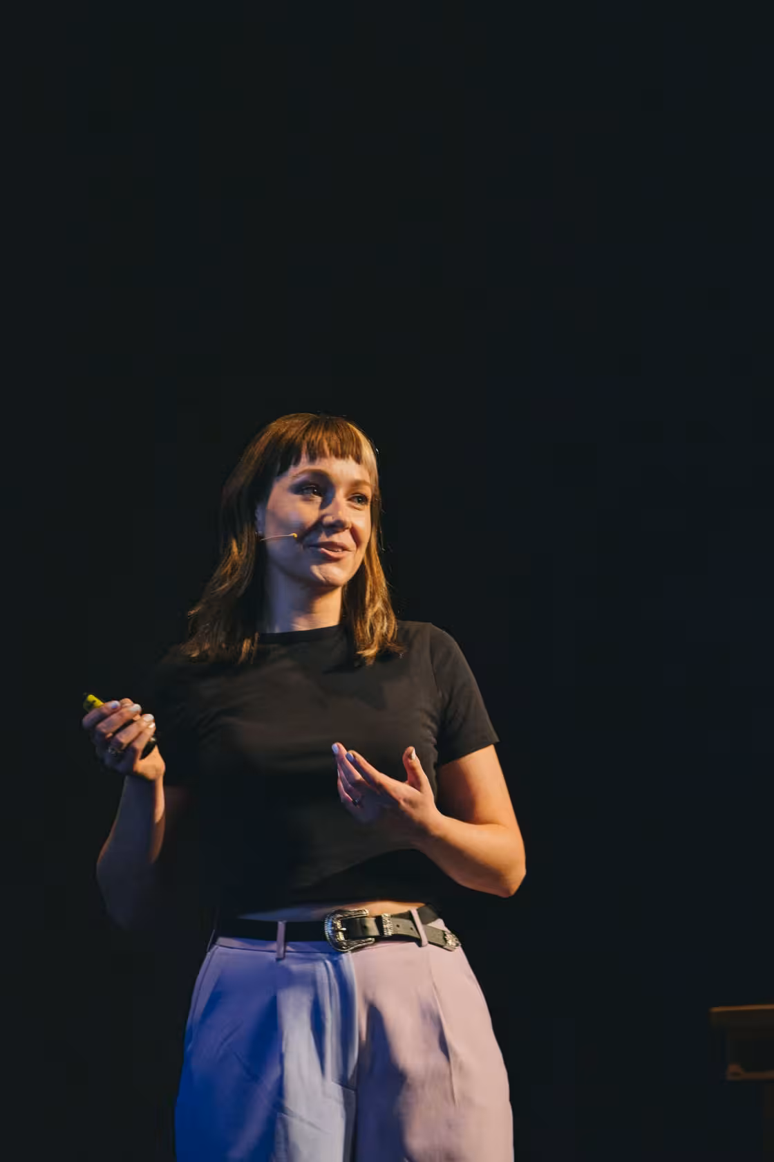 Photo of Cassie Evans taken at beyond tellerrand in Berlin 2023 by Celine Al-Mosawi