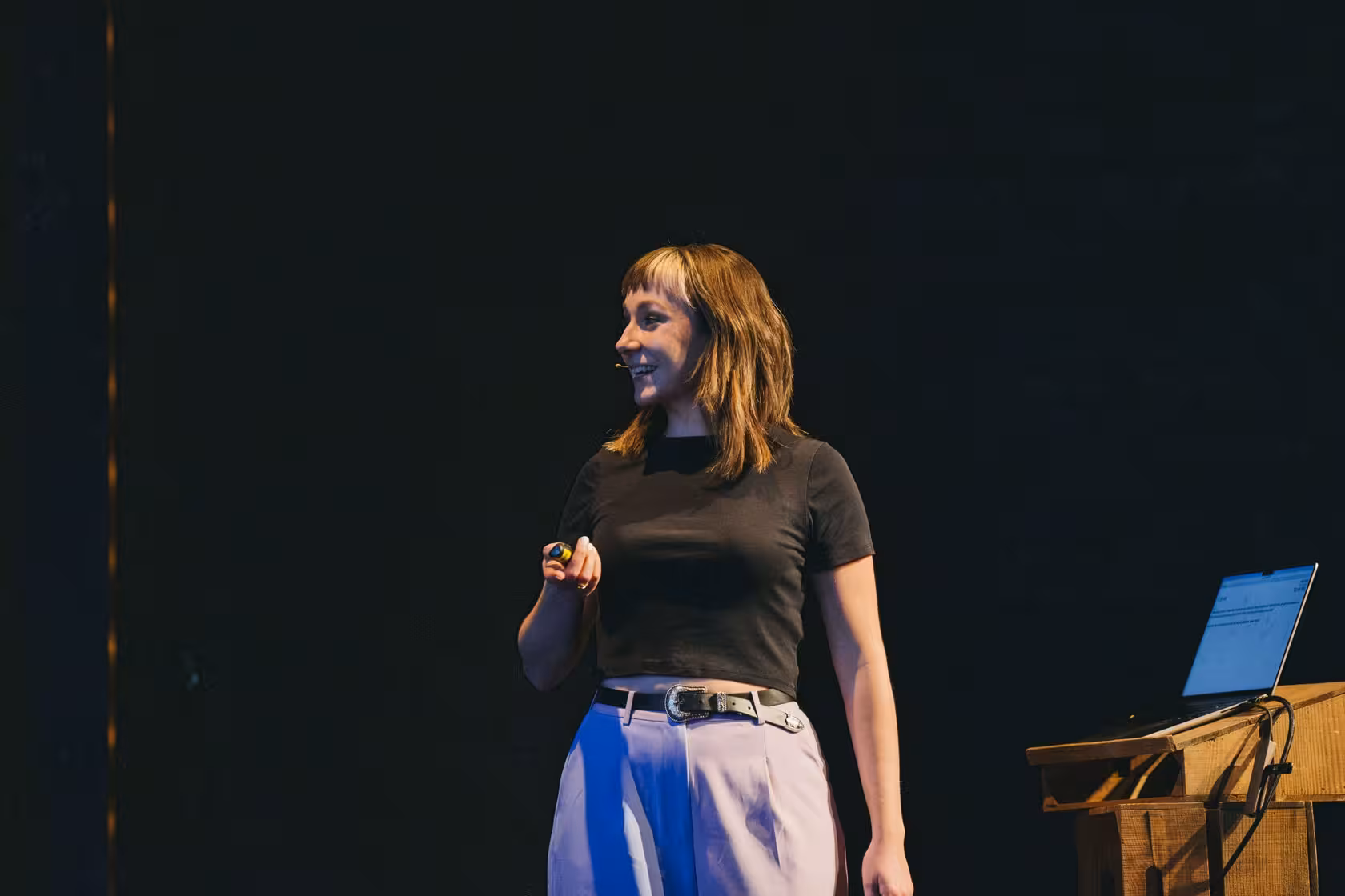 Photo of Cassie Evans taken at beyond tellerrand in Berlin 2023 by Celine Al-Mosawi