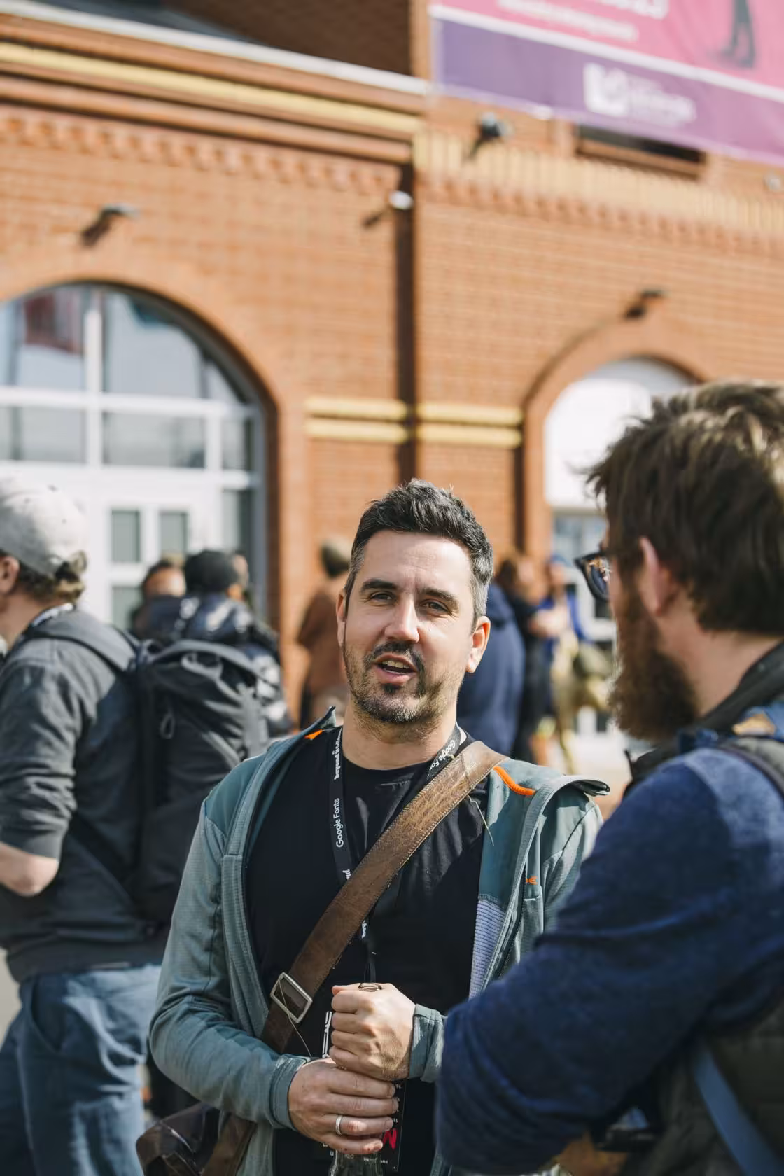 Photo of Bastian Allgeier taken at beyond tellerrand in Berlin 2023 by Celine Al-Mosawi