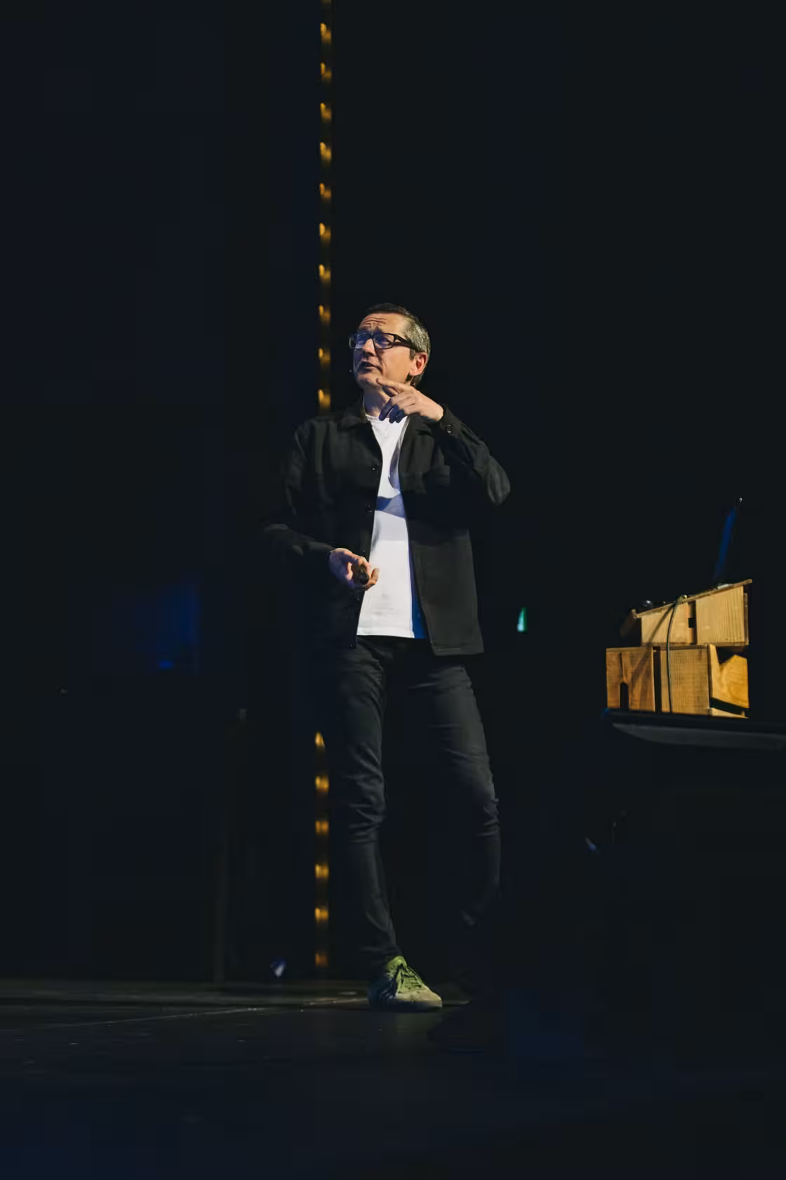 Photo of Mario Klingemann taken at beyond tellerrand in Berlin 2023 by Celine Al-Mosawi