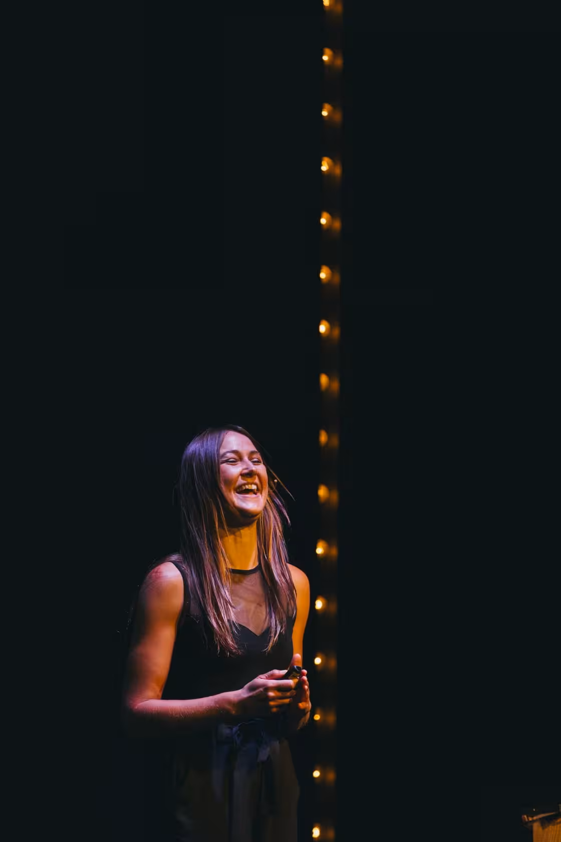 Photo of Gemma O’Brien taken at beyond tellerrand in Berlin 2023 by Celine Al-Mosawi