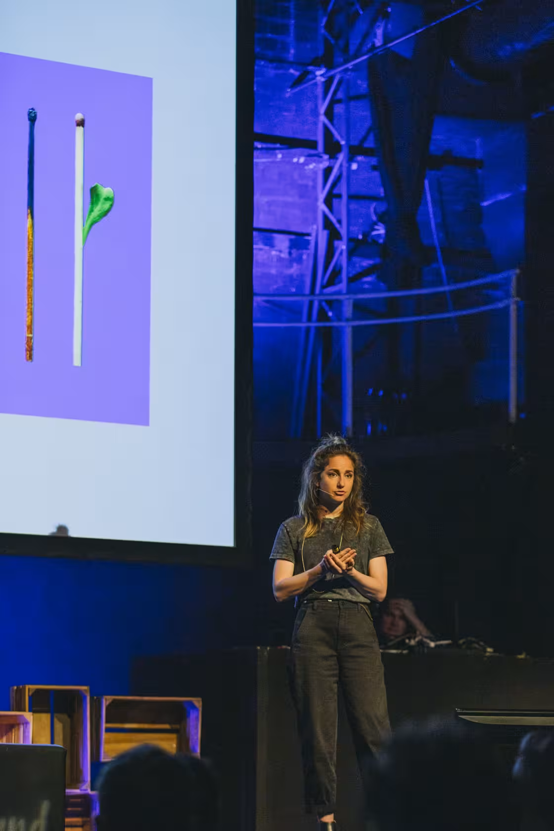 Photo of Emily Anhalt taken at beyond tellerrand in Berlin 2023 by Celine Al-Mosawi