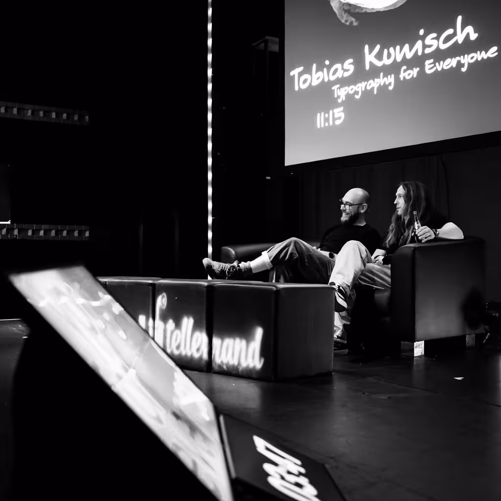 Photo of Tobias Kunisch taken at beyond tellerrand in Düsseldorf 2023 by Bart van Kersavond