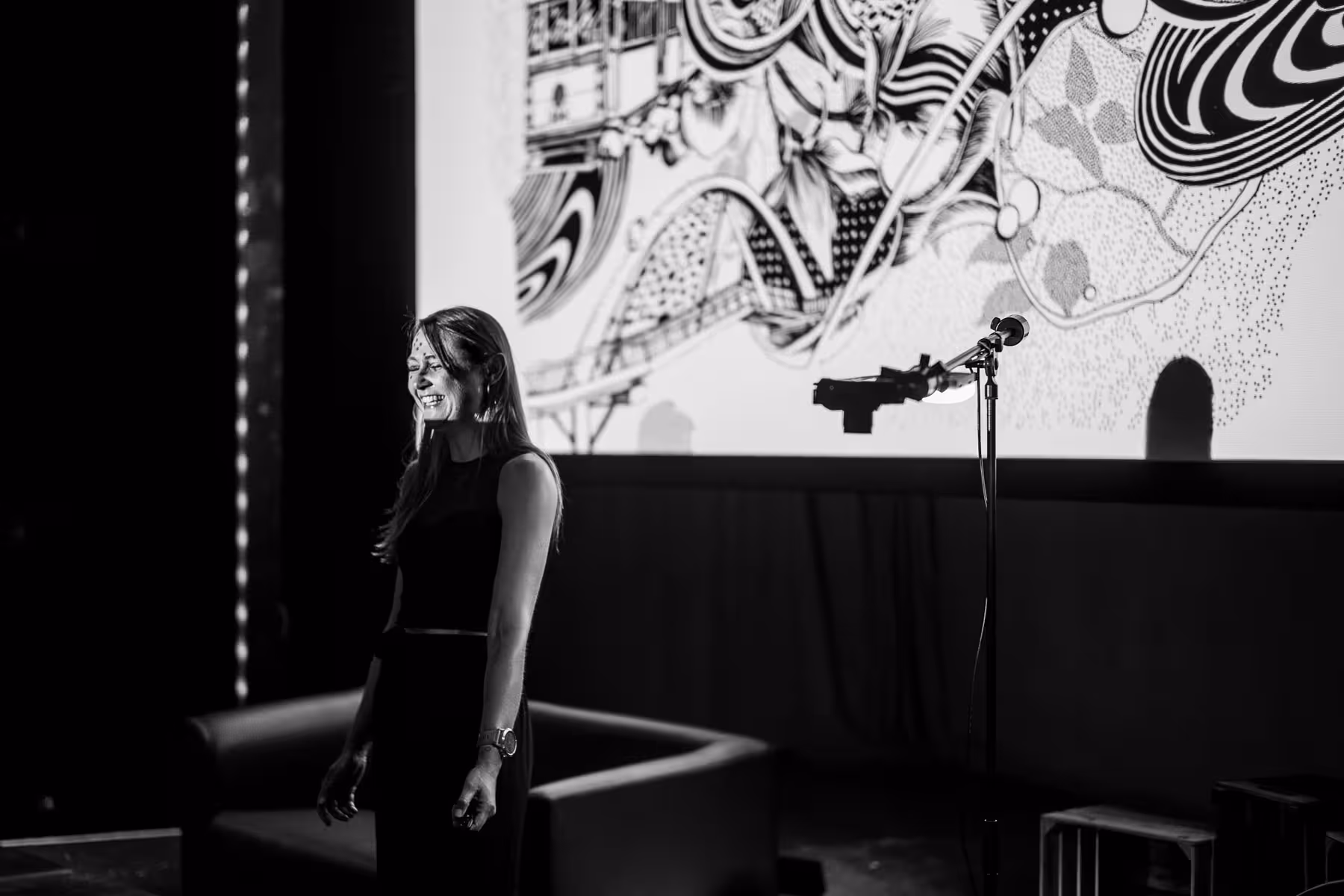 Photo of Gemma O’Brien taken at beyond tellerrand in Düsseldorf 2023 by Florian Ziegler