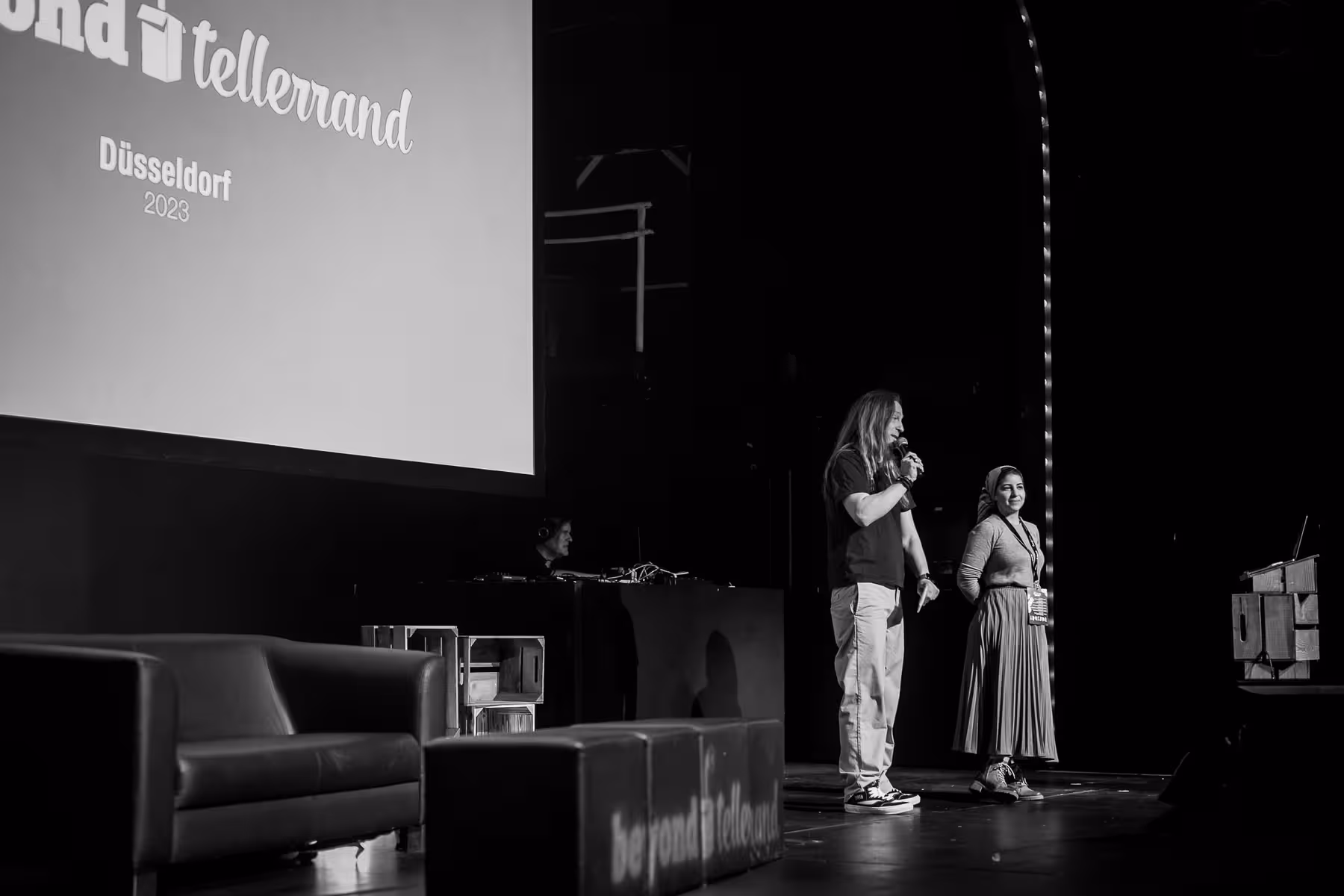 Photo of dina Amin taken at beyond tellerrand in Düsseldorf 2023 by Florian Ziegler