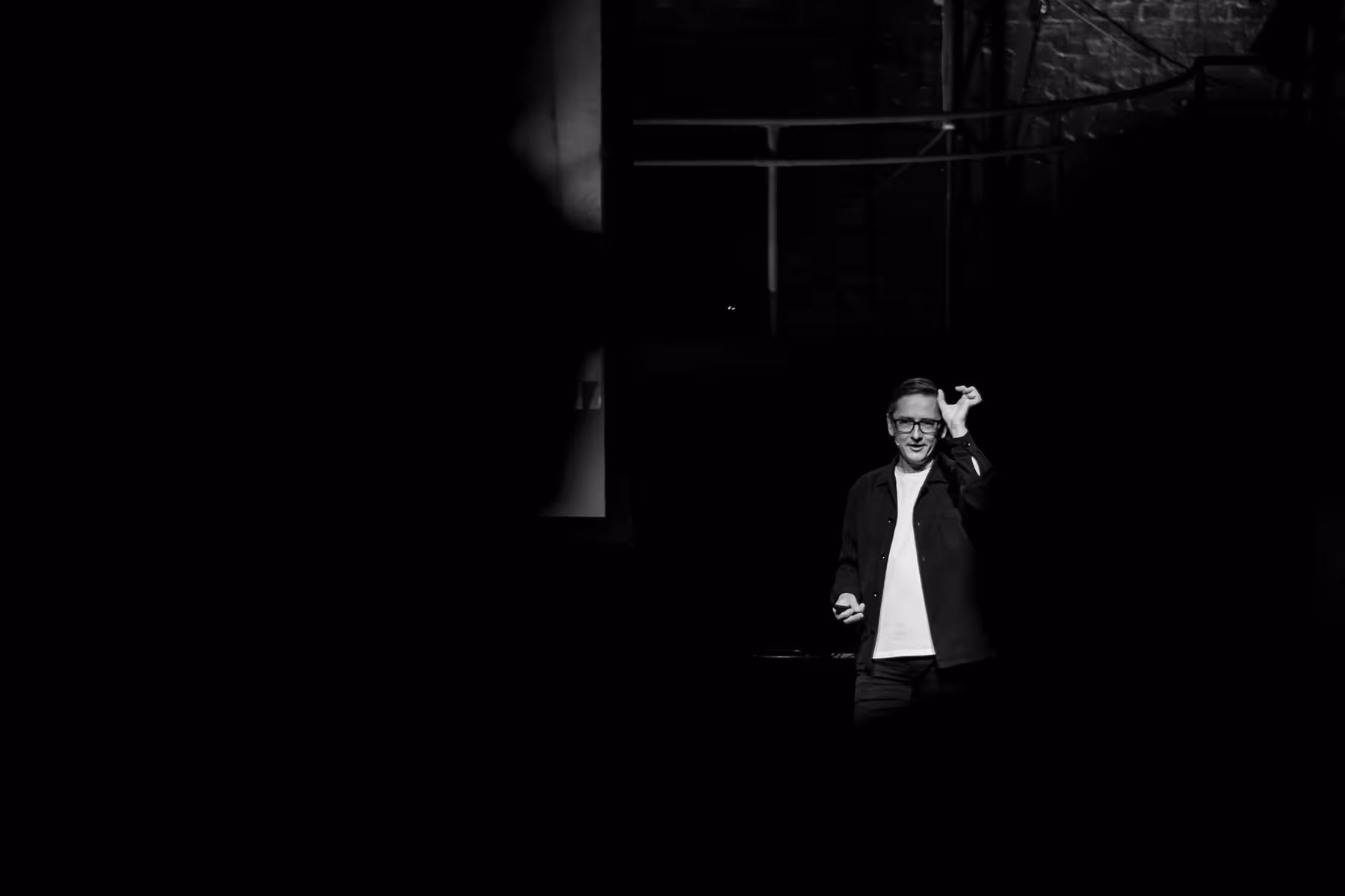 Photo of Mario Klingemann taken at beyond tellerrand in Düsseldorf 2023 by Florian Ziegler