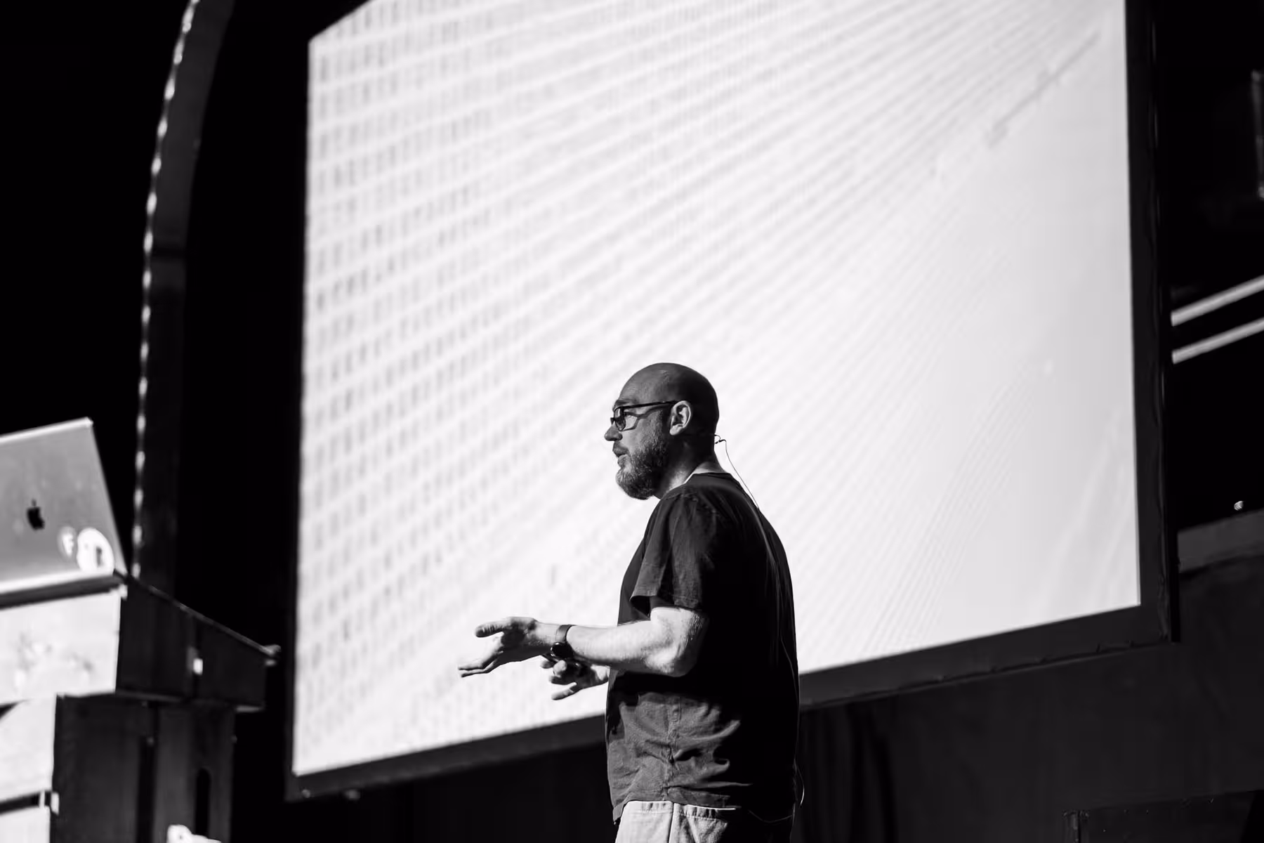 Photo of Tobias Kunisch taken at beyond tellerrand in Düsseldorf 2023 by Florian Ziegler