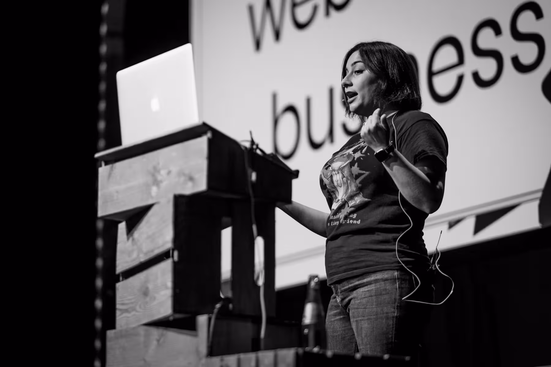 Photo of Sophie Koonin taken at beyond tellerrand in Düsseldorf 2023 by Florian Ziegler