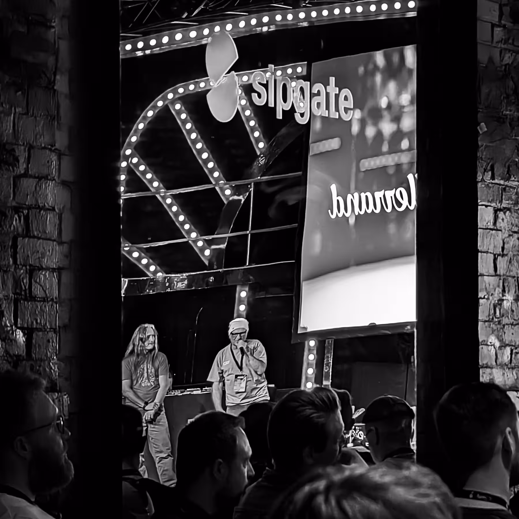 Photo of Titus Dittmann taken at beyond tellerrand in Düsseldorf 2023 by Bart van Kersavond