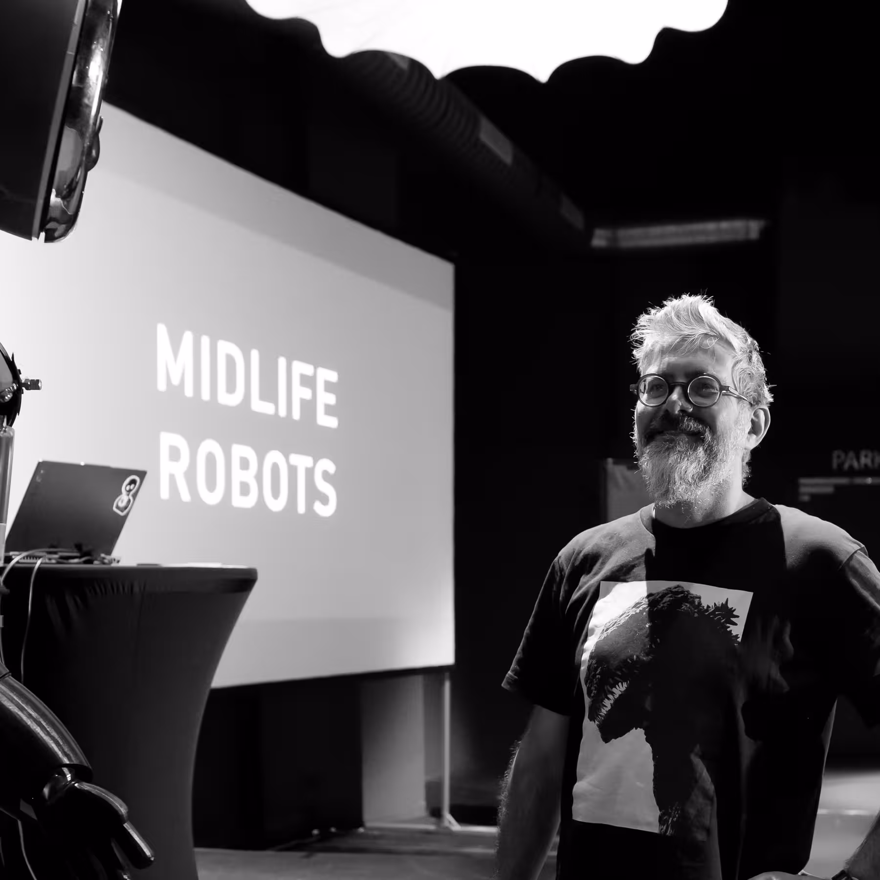 Photo of Jan De Coster taken at beyond tellerrand in Düsseldorf 2023 by Bart van Kersavond