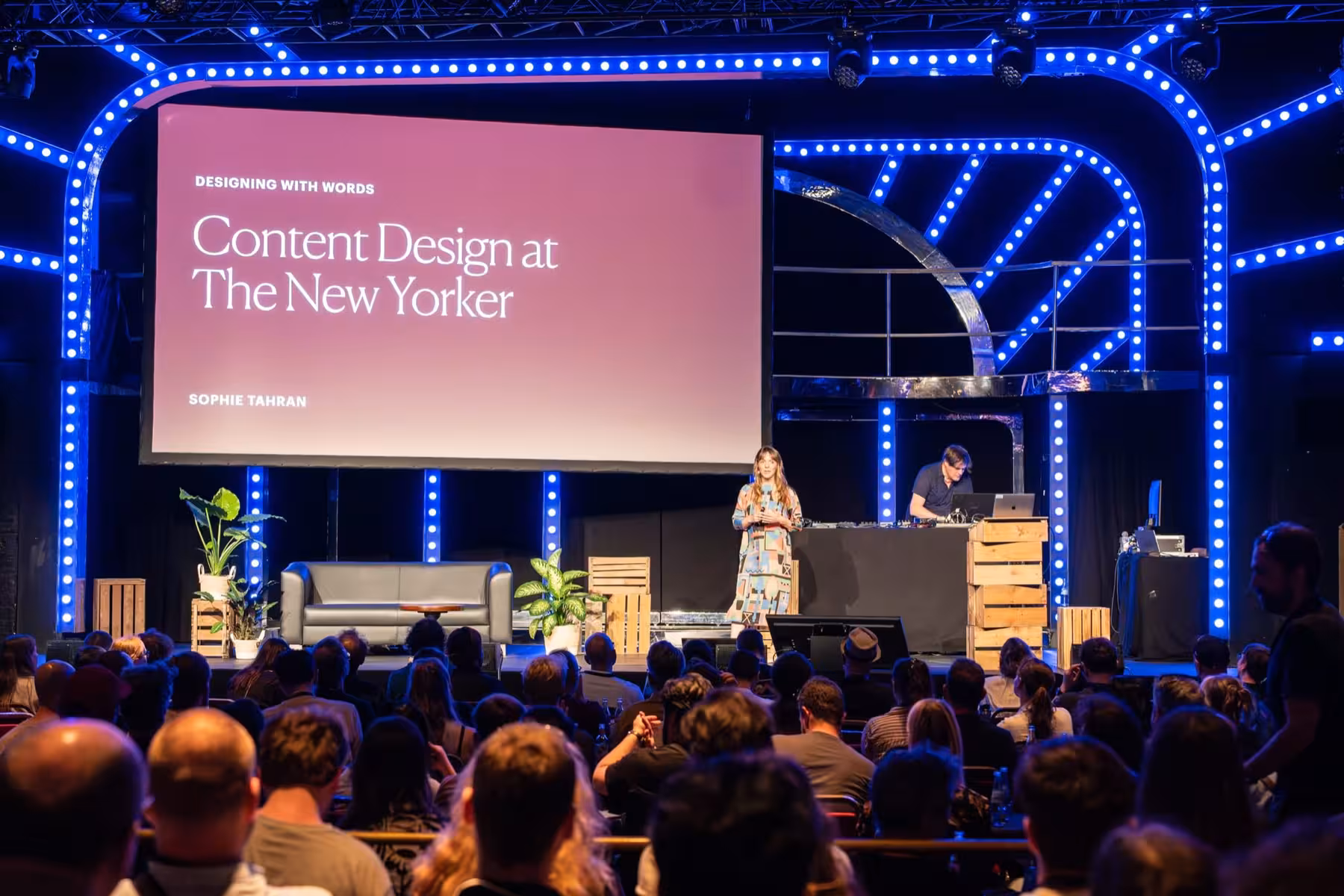 Photo of Sophie Tahran taken at beyond tellerrand in Düsseldorf 2023 by Udo Fritsch