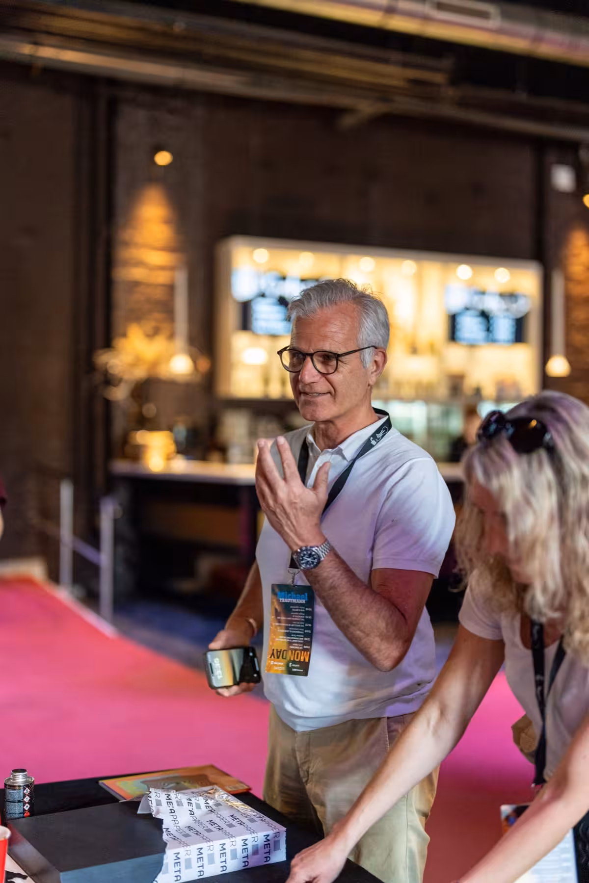 Photo of Michael Trautmann taken at beyond tellerrand in Düsseldorf 2023 by Udo Fritsch