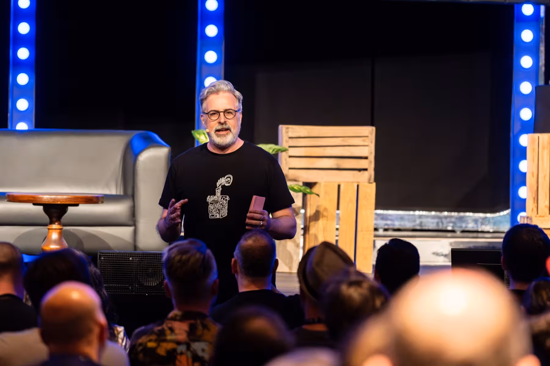 Photo of David de Léon taken at beyond tellerrand in Düsseldorf 2023 by Udo Fritsch