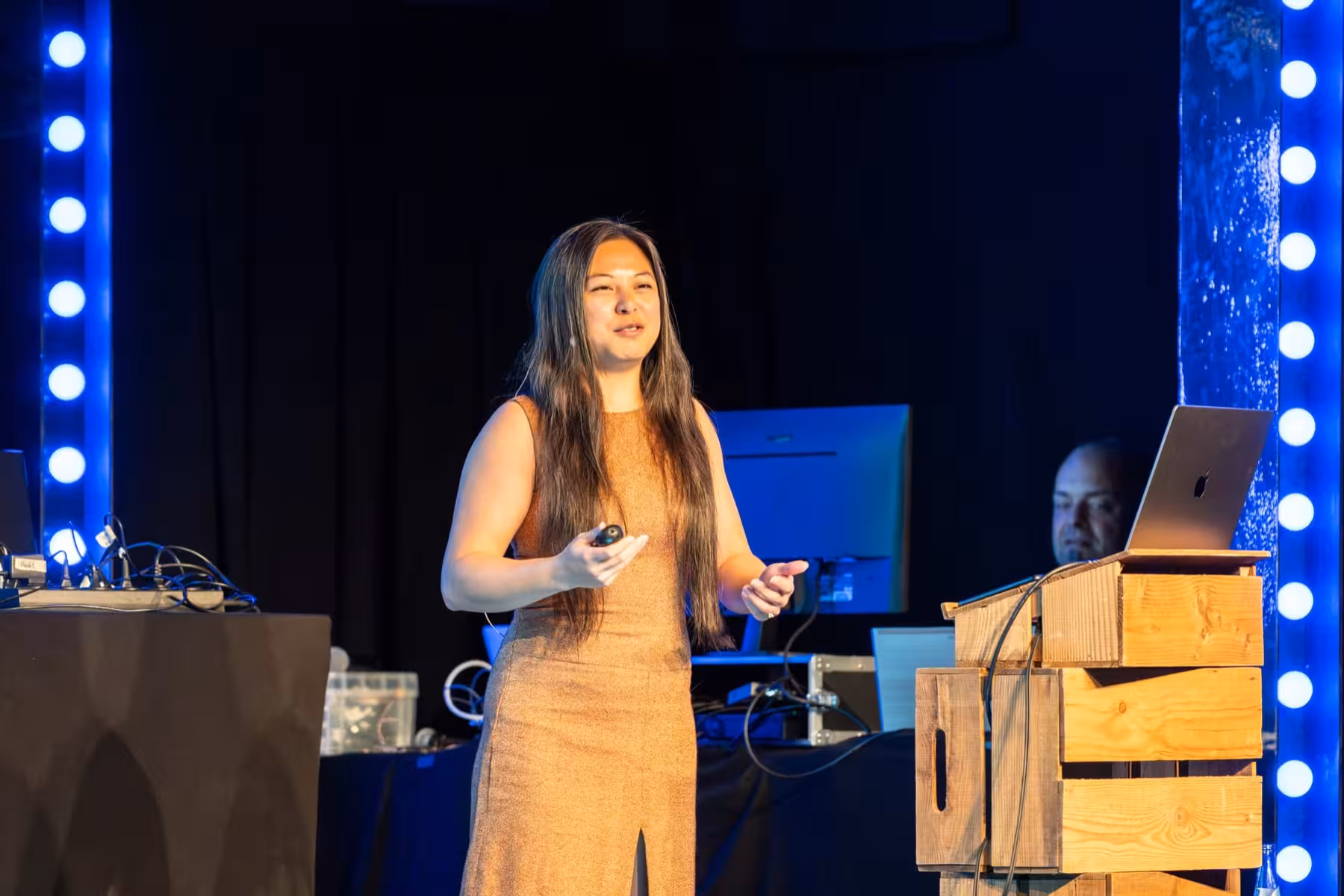 Photo of Adrienne Tacke taken at beyond tellerrand in Düsseldorf 2023 by Udo Fritsch