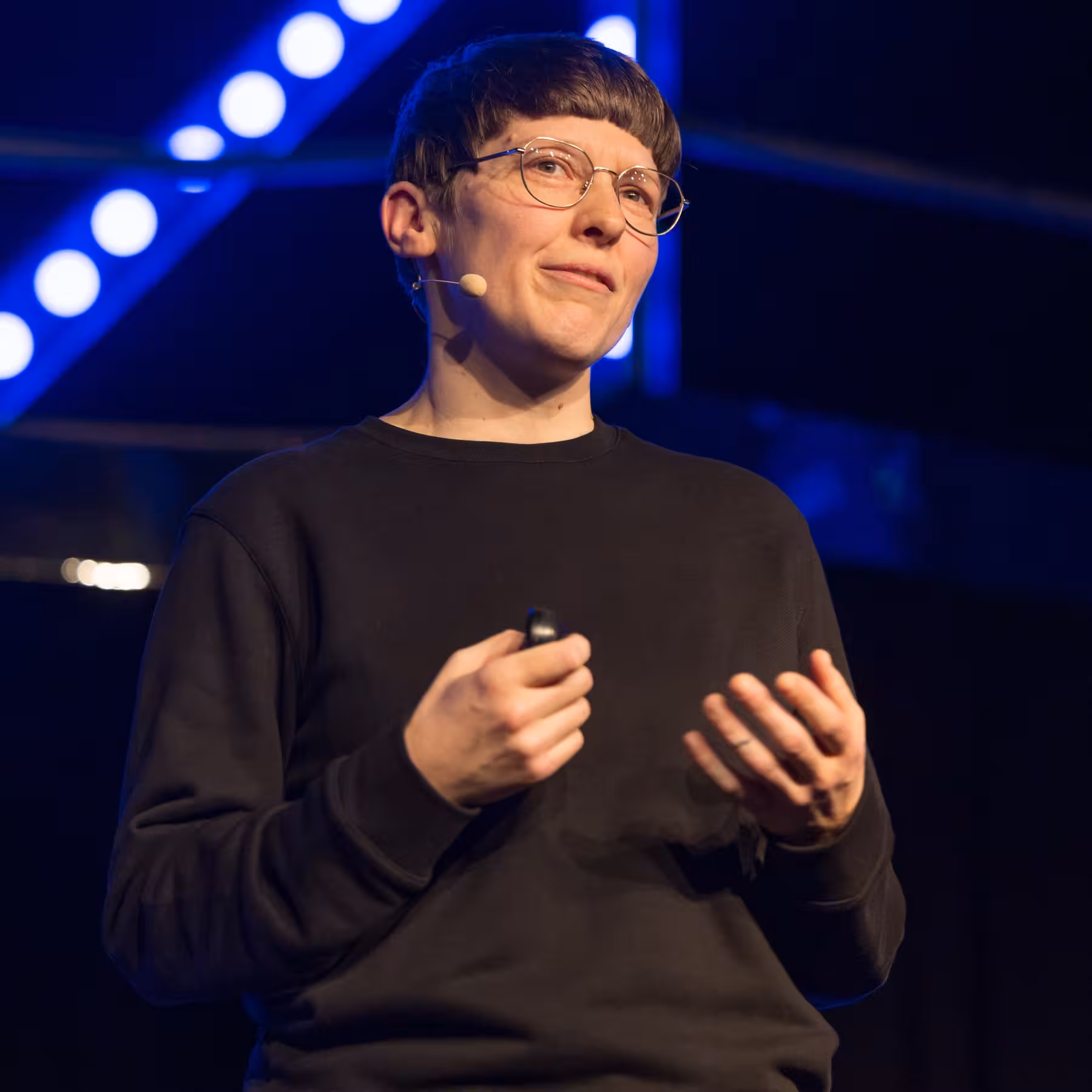 Photo of Chris Campe taken at beyond tellerrand in Düsseldorf 2023 by Martin Kraft