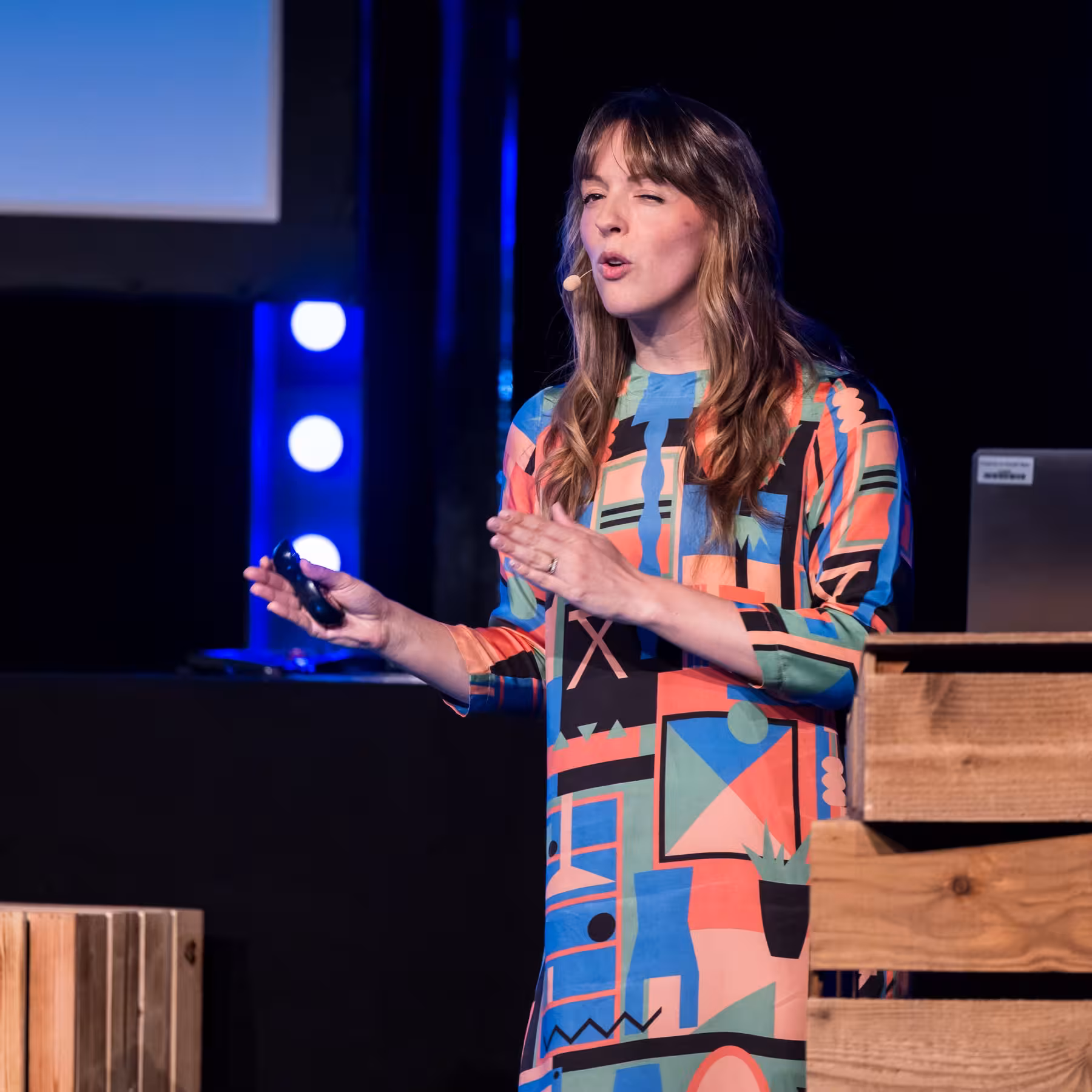 Photo of Sophie Tahran taken at beyond tellerrand in Düsseldorf 2023 by Martin Kraft
