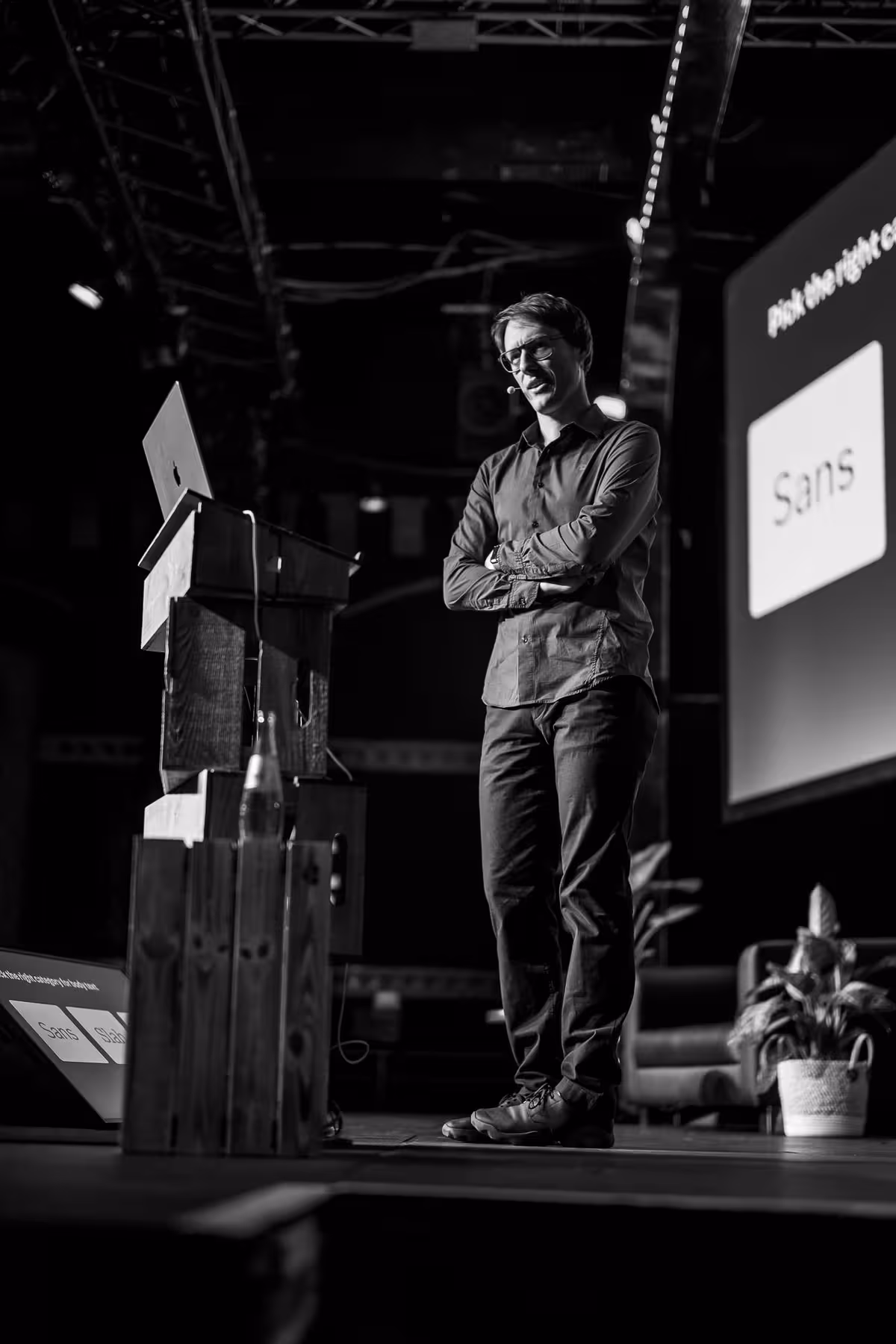 Photo of Oliver Schöndorfer taken at beyond tellerrand in Düsseldorf 2023 by Florian Ziegler