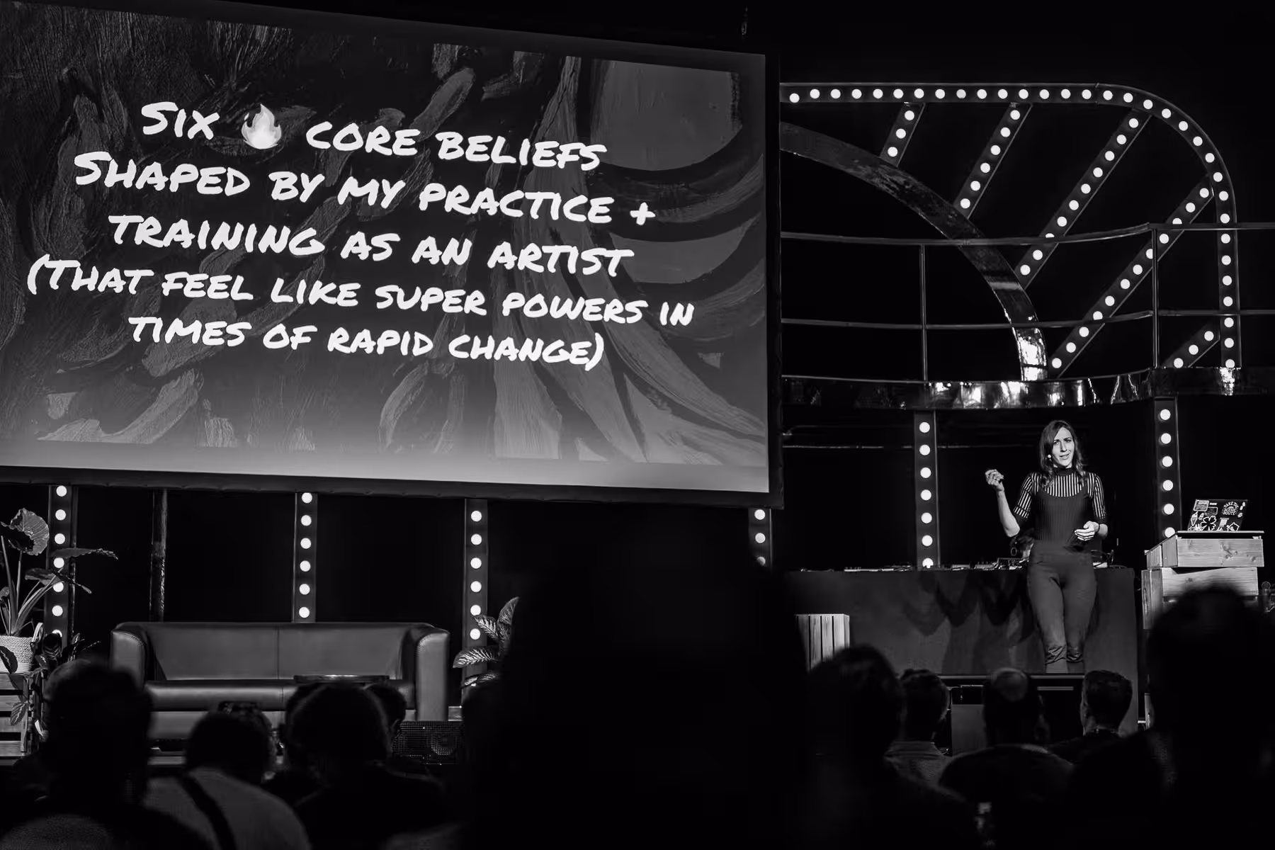 Photo of Natalya Shelburne taken at beyond tellerrand in Düsseldorf 2023 by Florian Ziegler