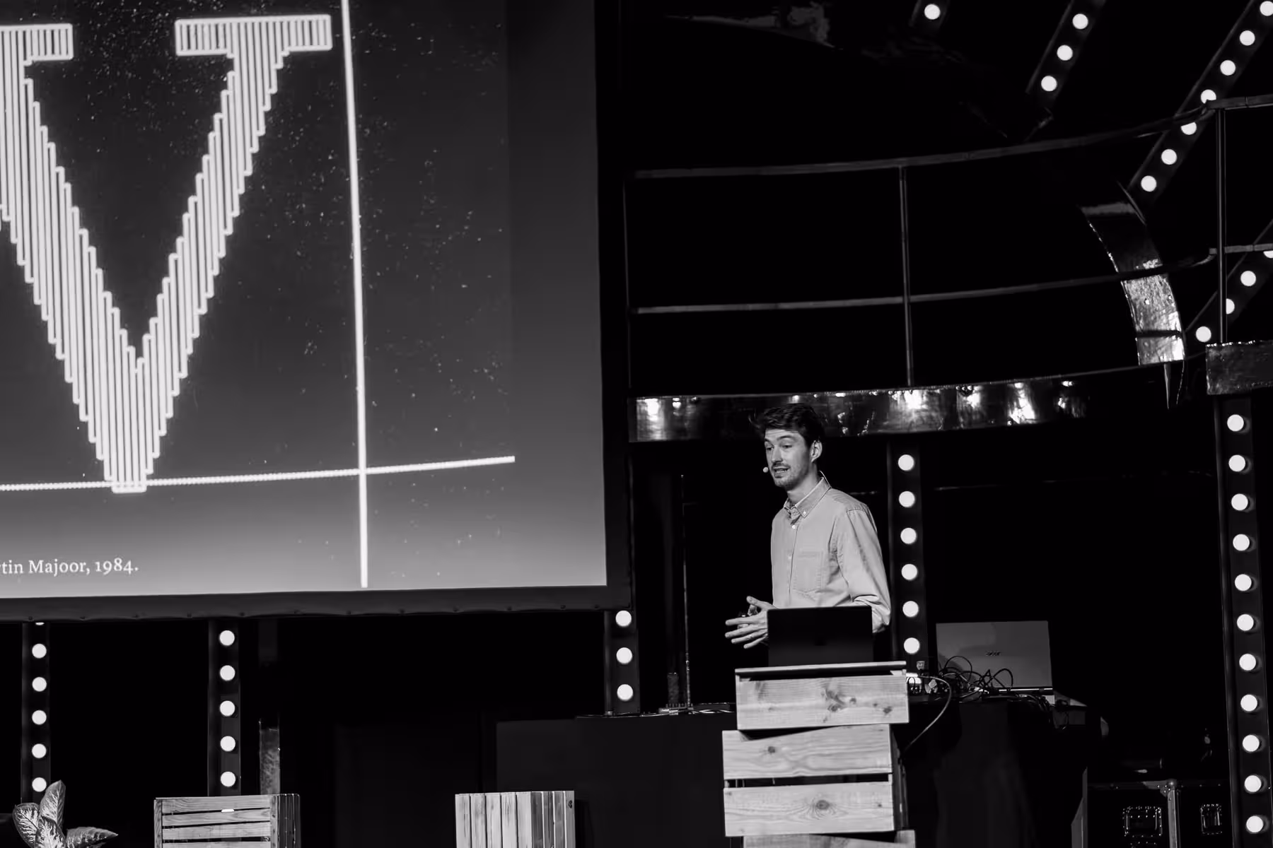 Photo of Ferdinand Ulrich taken at beyond tellerrand in Düsseldorf 2023 by Florian Ziegler