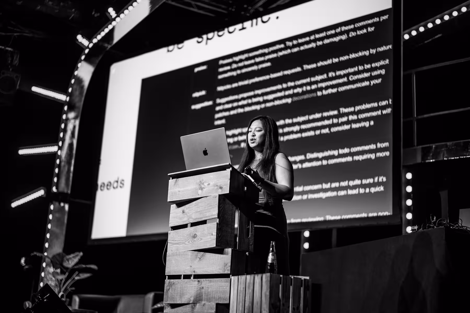 Photo of Adrienne Tacke taken at beyond tellerrand in Düsseldorf 2023 by Florian Ziegler