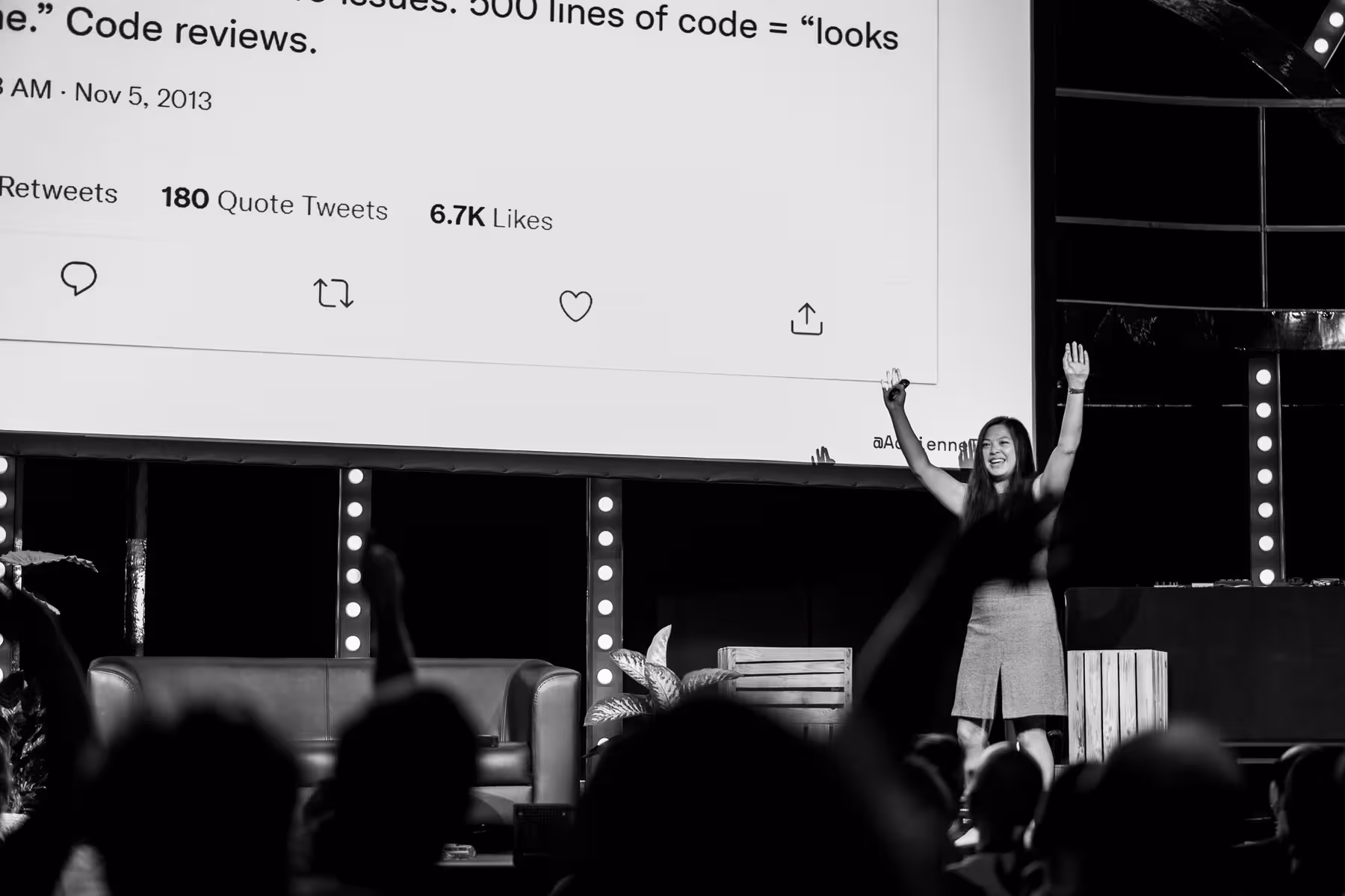 Photo of Adrienne Tacke taken at beyond tellerrand in Düsseldorf 2023 by Florian Ziegler