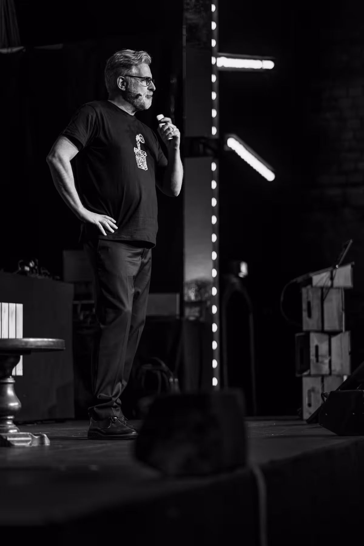 Photo of David de Léon taken at beyond tellerrand in Düsseldorf 2023 by Florian Ziegler