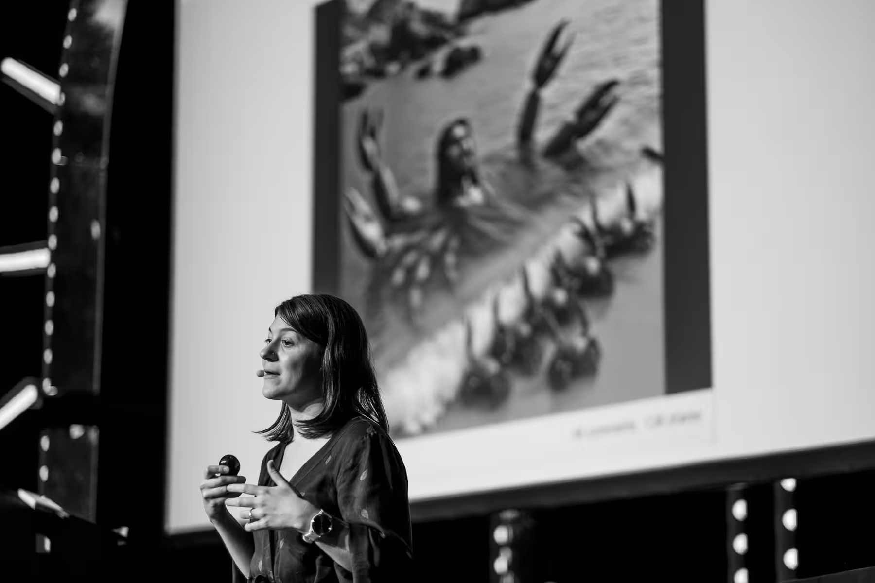 Photo of Maggie Appleton taken at beyond tellerrand in Düsseldorf 2023 by Florian Ziegler