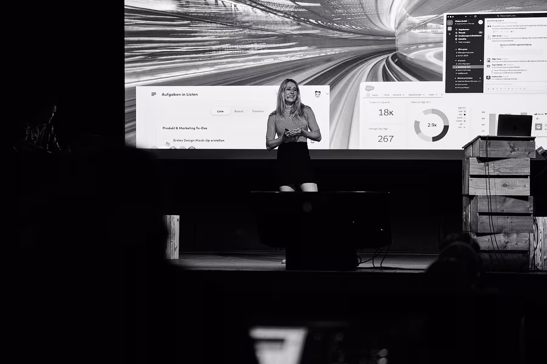 Photo of Carolin Stüdemann taken at beyond tellerrand in Hamburg 2022 by Norman Posselt