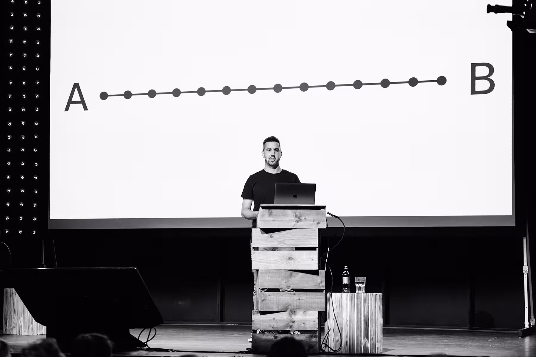 Photo of Bastian Allgeier taken at beyond tellerrand in Hamburg 2022 by Norman Posselt