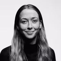 A photo with a portrait of Anna Ginsburg