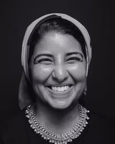 Portrait of dina Amin taken at beyond tellerrand in Berlin 2022 by Norman Posselt