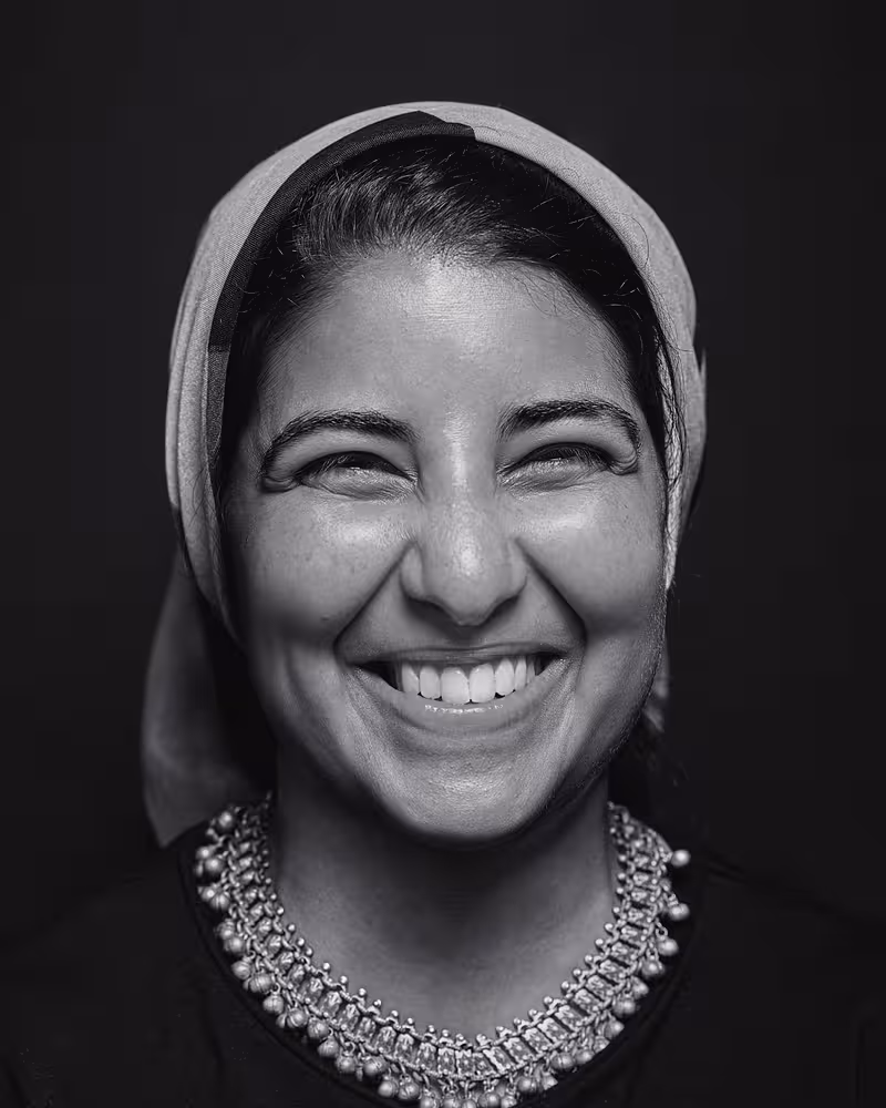 Portrait of dina Amin taken at beyond tellerrand in Berlin 2022 by Norman Posselt