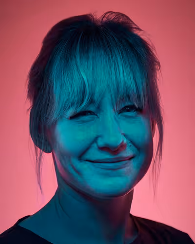 Portrait of Linda Liukas taken at beyond tellerrand in Berlin 2024 by Norman Posselt