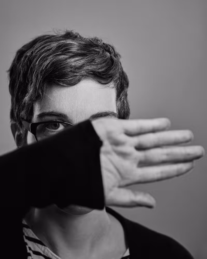 Portrait of Doro Ottermann taken at beyond tellerrand in Düsseldorf 2019 by Norman Posselt